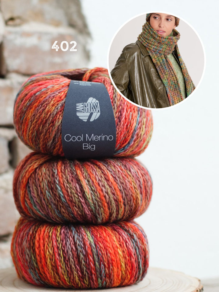Breipakket Cool Merino Big Color sjaal