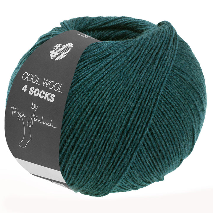Cool Wool 4 Socks 7701 Donkergroen