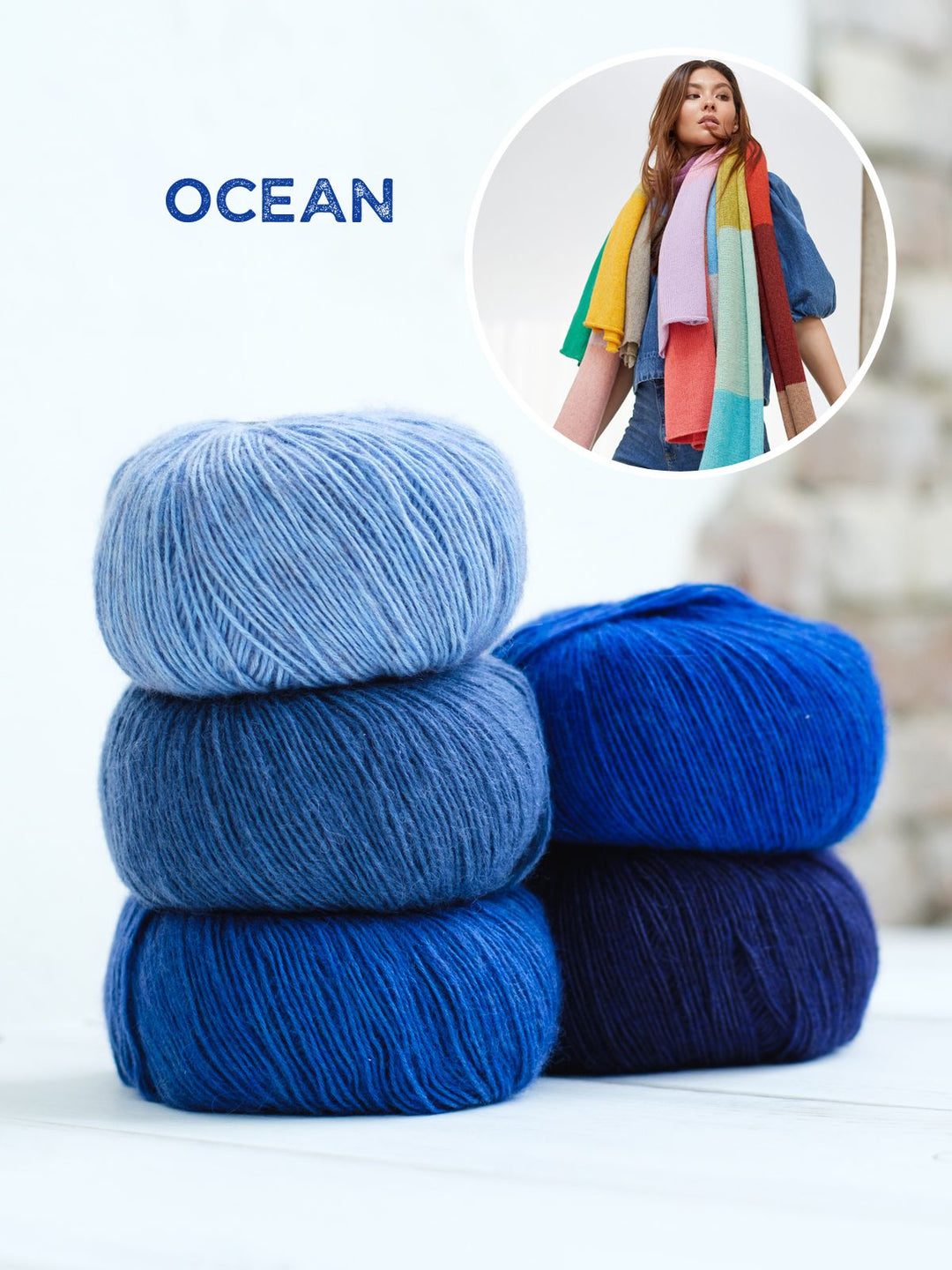 Haakpakket Ecopuno Colorblock sjaal