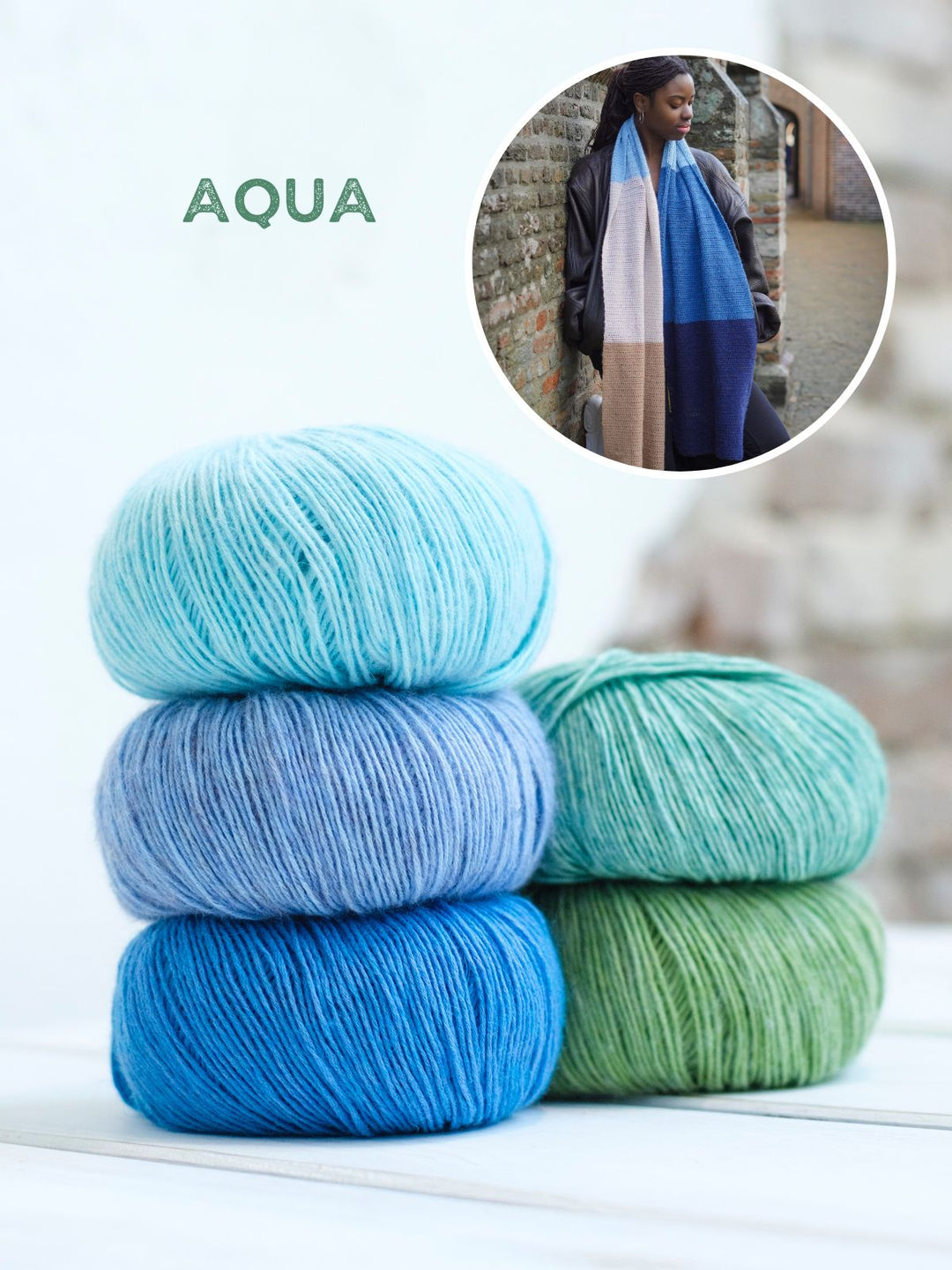 Haakpakket Ecopuno Colorblock sjaal