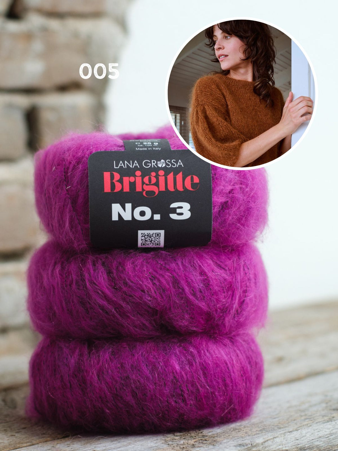 Breipakket Brigitte no. 3 pullover met 3/4 mouw