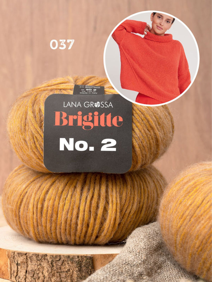 Breipakket Brigitte no. 2 pullover met diagonale bies
