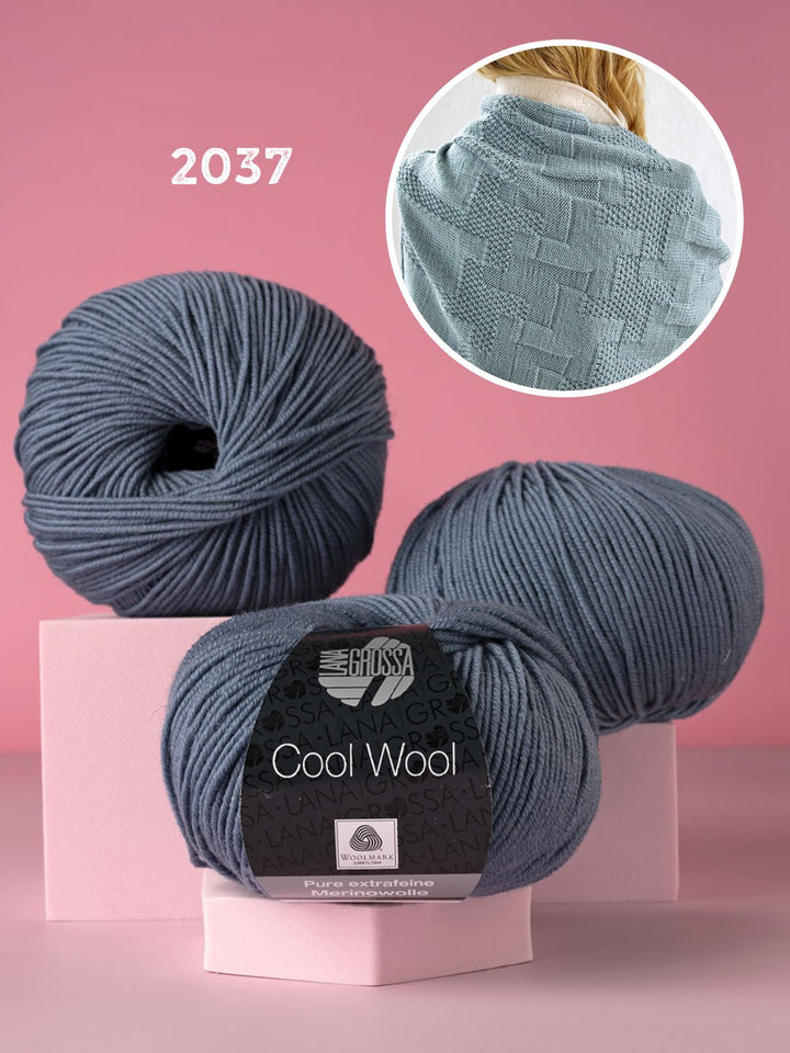 Breipakket Cool Wool stola in structuurpatroon