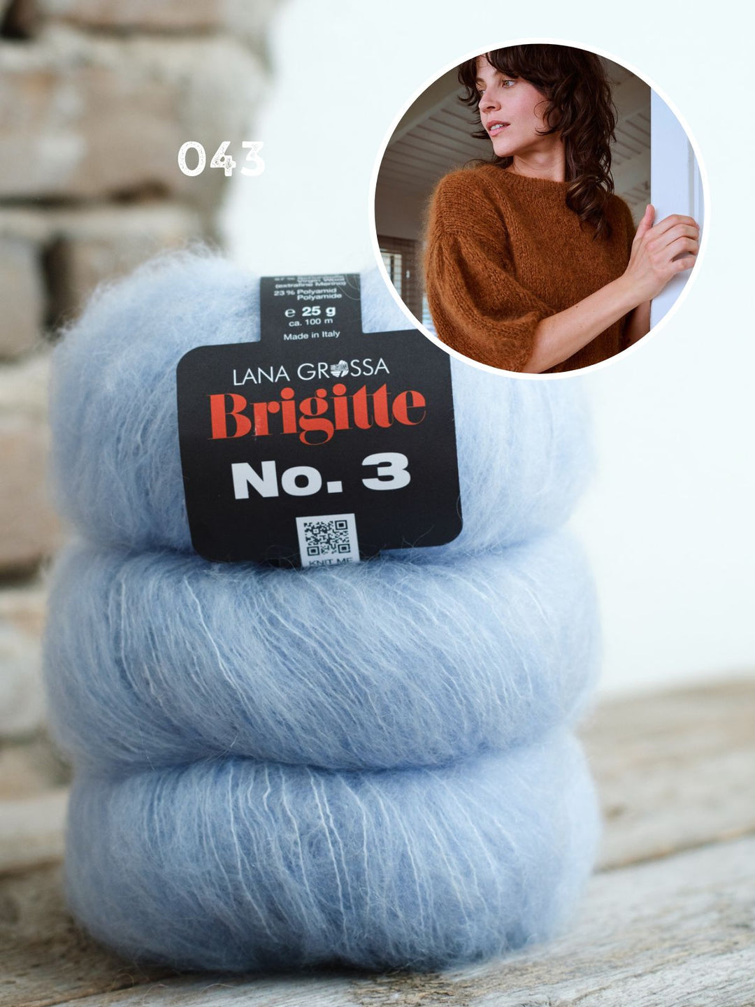 Breipakket Brigitte no. 3 pullover met 3/4 mouw