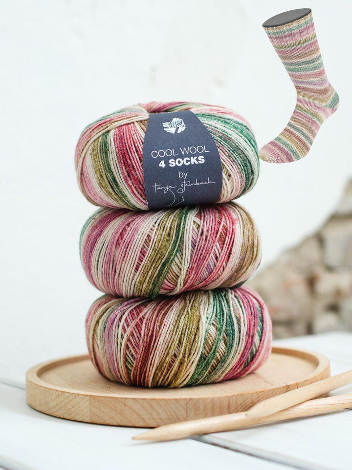 Cool Wool 4 Socks Print 7752 Lichtgrijs / Violet / Groen