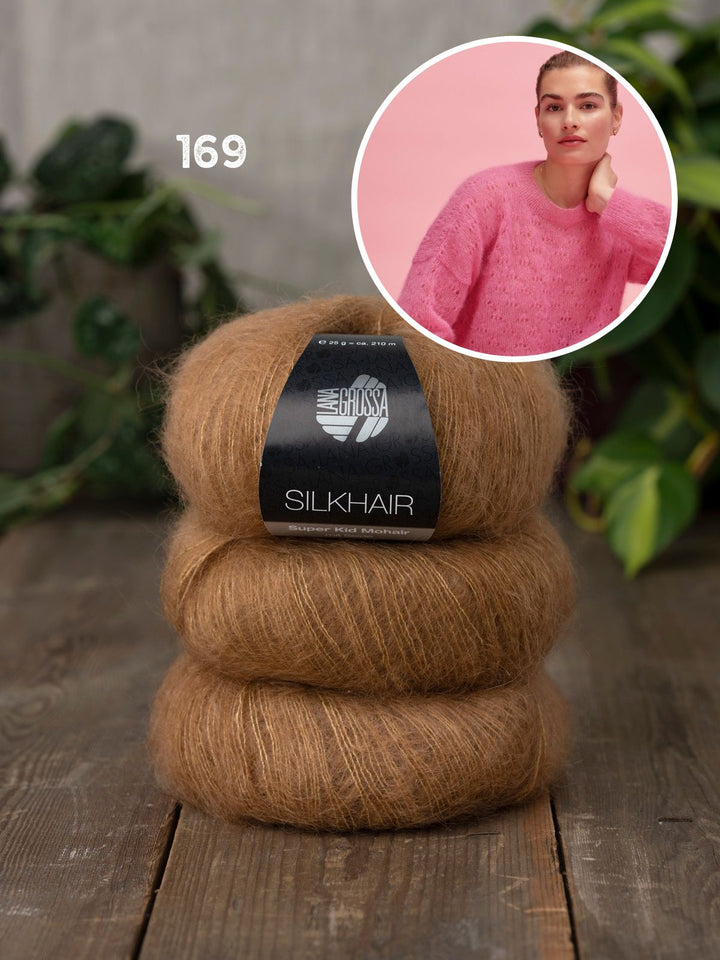 Breipakket Silkhair trui in ajourpatroon