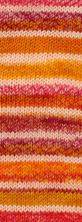 Cool Wool 4 Socks Print 7755 Zachtgeel / Oranjebruin / Roze